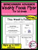 Benchmark Advance First Grade Weekly Focus Flyer CA, Natio