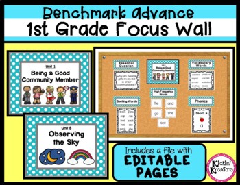 Preview of Benchmark Advance Focus Wall 1st Grade (CA, National, 2021/22, Florida)