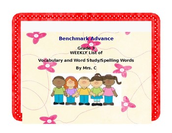 Preview of Benchmark Advance Grade 3; Vocabulary and Word Study/Spelling