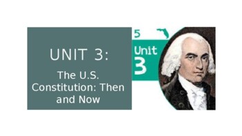 Preview of Benchmark Advance Grade 5 Unit 3: The Constitution: Then and Now