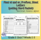Benchmark Advance Grade 5 Unit 7 Spelling Word Activities!