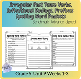 Benchmark Advance Grade 5 Unit 9 Spelling Word Activities!