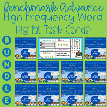 Preview of Bundle: Benchmark Advance High Frequency Sight Word Digital Task Cards