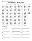 Benchmark Advance High Frequency Word Search Puzzles