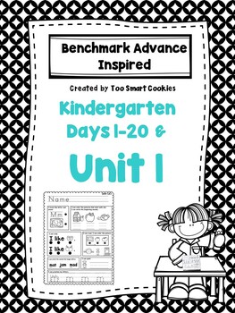 Preview of Benchmark Advance 2017 Kindergarten Morning Work Unit 1 (Digital & Printable)