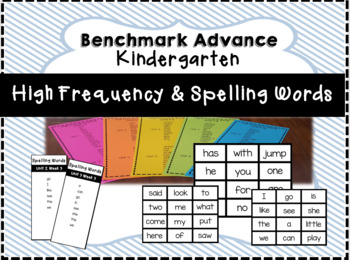 high level words 4 frequency Frequency/Spelling Benchmark Kindergarten High Advance