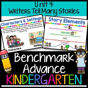 Preview of Benchmark Advance Kindergarten Unit 4: Companion Slides & Anchor Charts