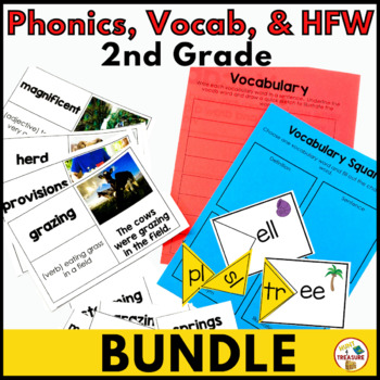 Preview of Benchmark Advance Phonics, Vocabulary, and HFW 2nd Grade Bundle