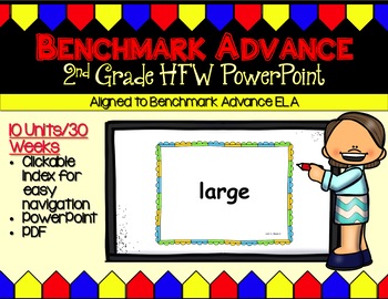 Preview of Benchmark Advance Second Grade High Frequency Word PowerPoint