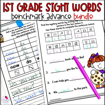 Preview of Sight Word High Frequency Words - Benchmark Advance First Grade BUNDLE