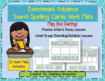 Preview of Benchmark Advance Sound Spelling Cards - Work Mats