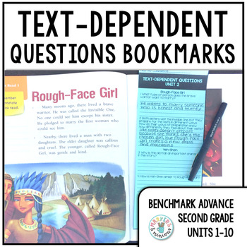 Preview of Benchmark Advance Text-Dependent Questions Bookmarks (Second Grade)