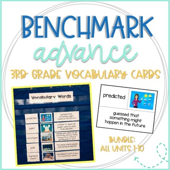 Preview of Benchmark Advance Vocabulary Cards 3rd Grade Bundle