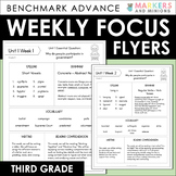 Benchmark Advance Third Grade Weekly Focus Flyers (Parent 