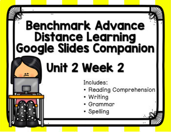 Preview of Benchmark Advance Unit 2 Week 2 Distance Learning Google Slides Companion