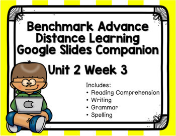 Preview of Benchmark Advance Unit 2 Week 3 Distance Learning Google Slides Companion