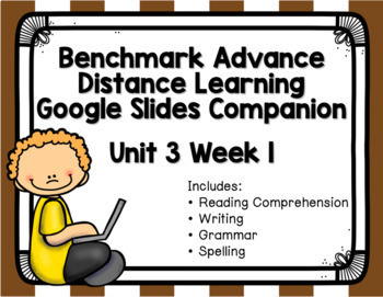 Preview of Benchmark Advance Unit 3 Week 1 Distance Learning Google Slides Companion
