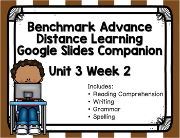 Preview of Benchmark Advance Unit 3 Week 2 Distance Learning Google Slides Companion