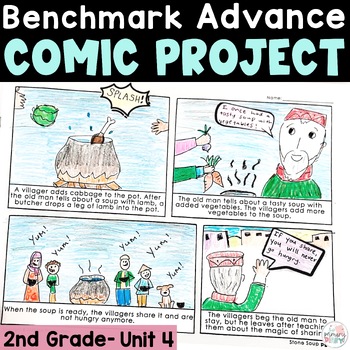 Preview of Benchmark Advance Unit 4 2nd Grade Project Comic Writing | Florida aligned