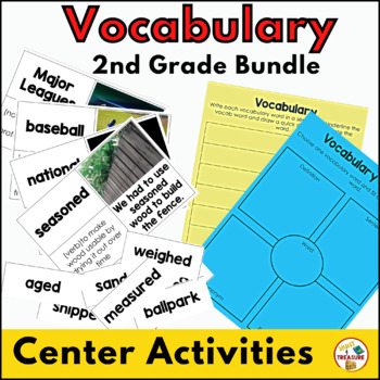 Preview of Benchmark Advance Vocabulary Cards and Center Activities | Second Grade Bundle
