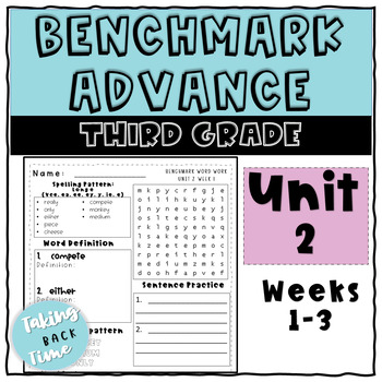 Preview of Benchmark Advance Word Work Spelling (Third Grade Unit 2)