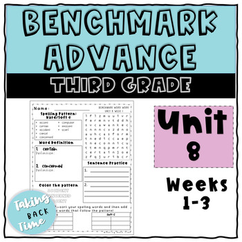 Preview of Benchmark Advance Word Work Spelling (Third Grade Unit 8)