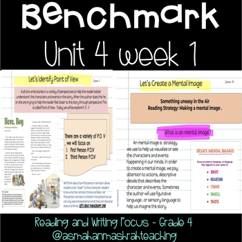 Preview of Benchmark Advanced Grade 4 Unit 4 Week 1