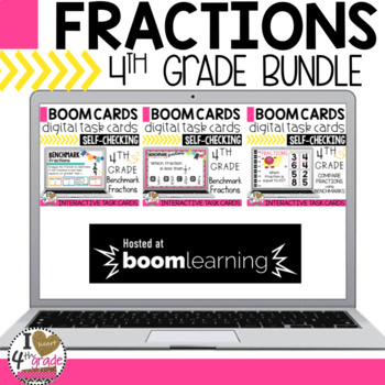 Preview of Benchmark Fractions Boom Card Bundle 