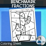 Benchmark Fractions Coloring Sheet TEKS 6.4e 6.4f CCSS 6.N