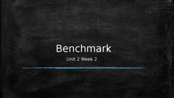 Preview of Benchmark Grade 1 Unit 2 Week 2