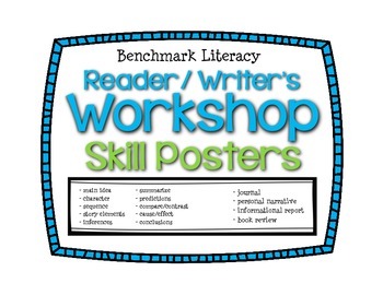 Preview of Benchmark Literacy Readers Writers Workshop Skill Posters