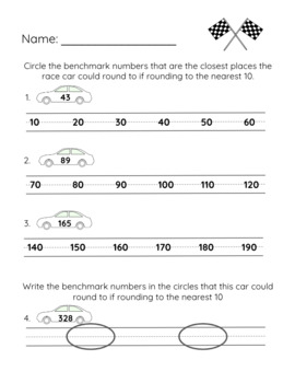 Benchmark Numbers Rounding Worksheet by Maria Franke | TPT