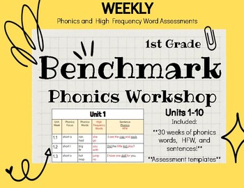 Preview of Benchmark Phonics Workshop Assessment Resources and Templates