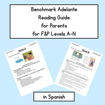 Preview of Benchmark Reading Level Parent Handouts Editable (Spanish)