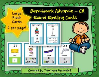 Preview of Benchmark Advance Sound Spelling Cards - Large Cards