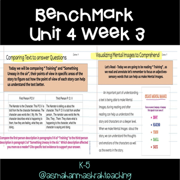 Preview of Benchmark Unit 4 Week 3 