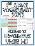 Benchmark Workshop Inspired Vocabulary Practice Sort Units 1-10