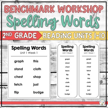 Preview of Benchmark Workshop Spelling Lists for ALL UNITS 1-10