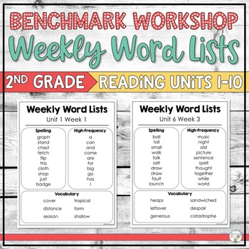 Preview of Benchmark Workshop Weekly Word Lists for ALL UNITS 1-10