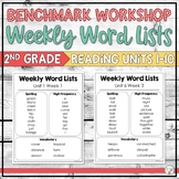 Benchmark Workshop Weekly Word Lists for ALL UNITS 1-10