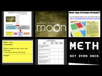 Preview of Beneath A Meth Moon Intro PP, Discussion Guide, Pattern Folder Activity, CC Test