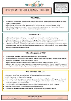 Preview of Benefits of AAC + AAC Best Practice Info Sheet