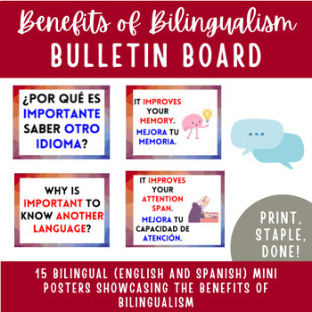 Preview of Benefits of Bilingualism Bulletin Board