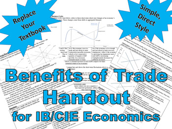 Preview of Benefits of Trade - IB/CIE economics handout