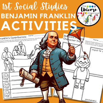 Preview of Benjamin Franklin Activities | 1st Grade Printable Worksheets Assessment