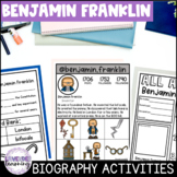 Benjamin Franklin Biography Activities & Flip Book - Inven