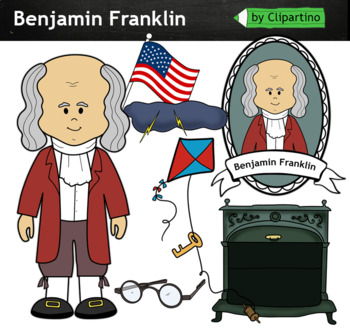 Preview of Benjamin Franklin Clip Art - inventors Clip Art