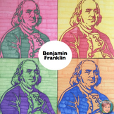 Benjamin Franklin Collaboration Portrait Poster | Famous S