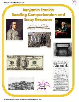 Preview of Benjamin Franklin Reading Comprehension Passage and Essay Response