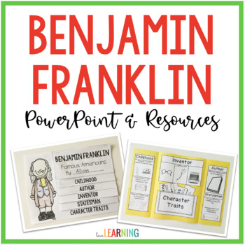 Preview of Benjamin Franklin: Slides Lesson, Flipbook, and Lapbook Activity